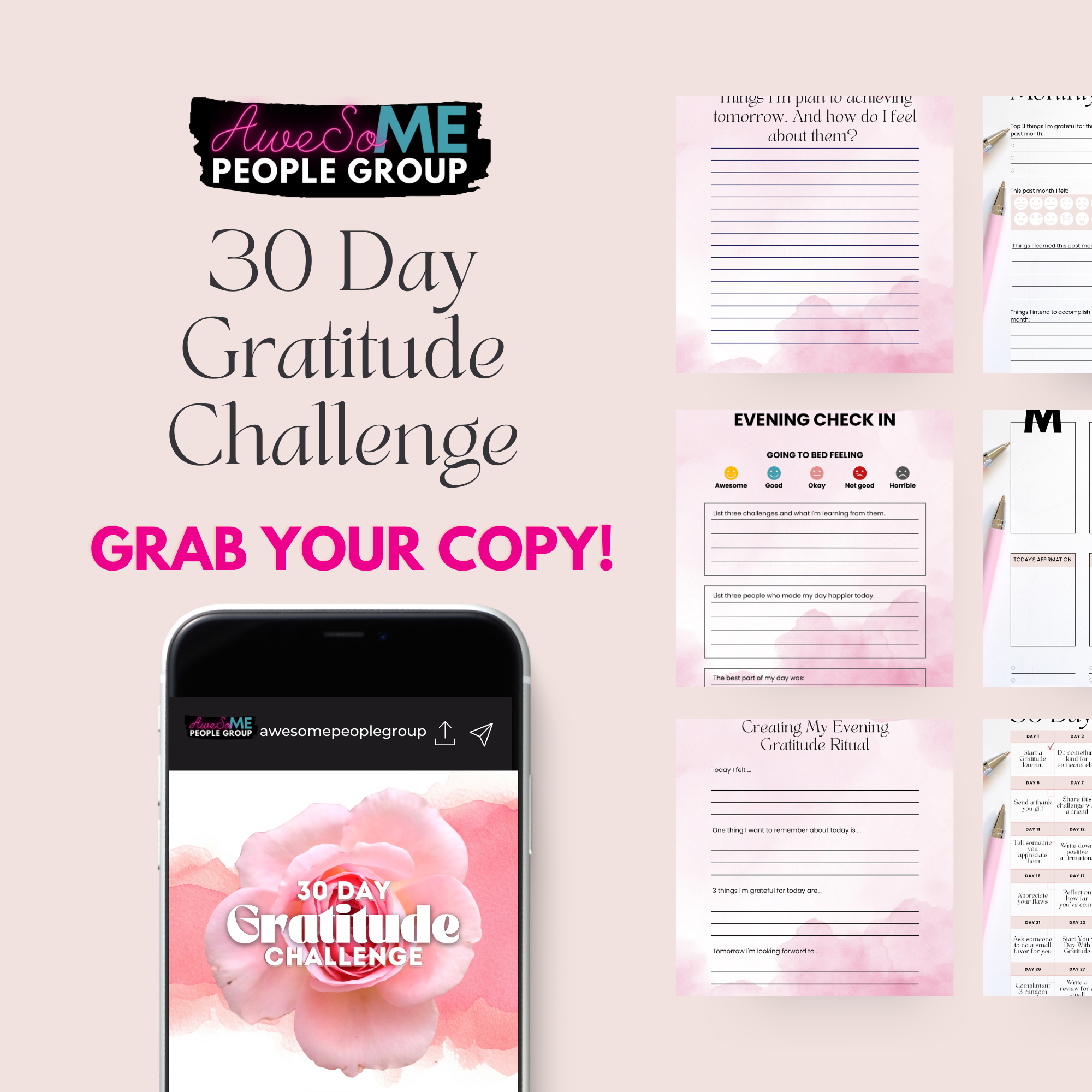 Shop Gratitude Challenge Journal